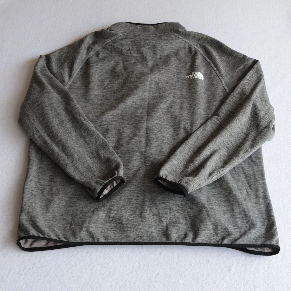 The North Face Mens XXL Grey Heather 1/4 Zip Pullover Fleece Mock Neck Jacket